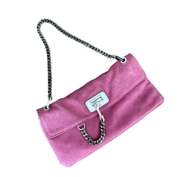 Michael Kors Handbags - Vintage Michael Kors Pink Suede Handbag with dust bag